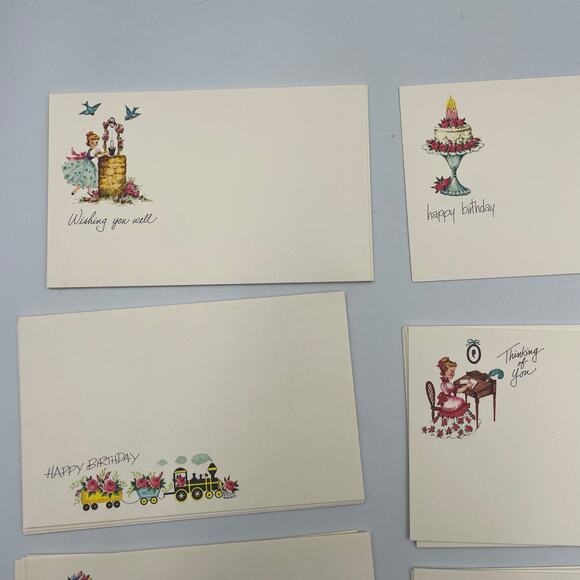 Vintage Lot 34 Post Notes Postcards Mail Get Better Congratulations Birthday Box - Picture 3 of 4